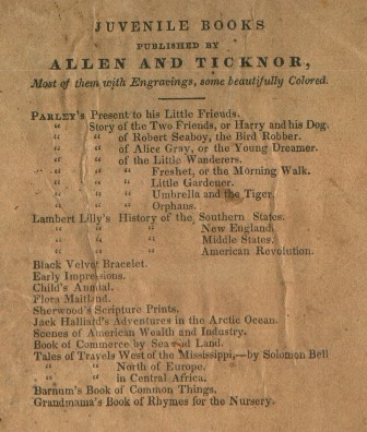 advertising on back cover