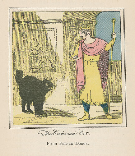 a prince talks to a large cat