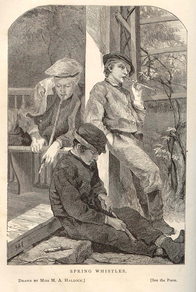 Three boys, with whistles