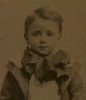 tintype of boy wearing bow