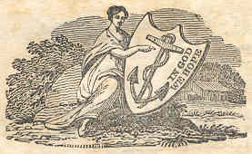 allegorical figure with a shield