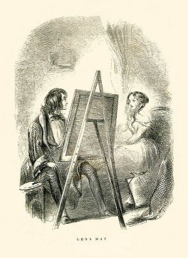 artist and model gaze languidly at each other across an easel