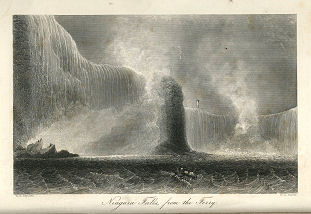 engraving of Niagara Falls