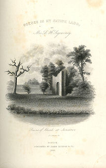 engraving of a ruined wall