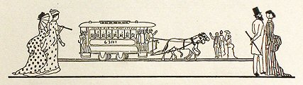drawing of horsedrawn omnibus